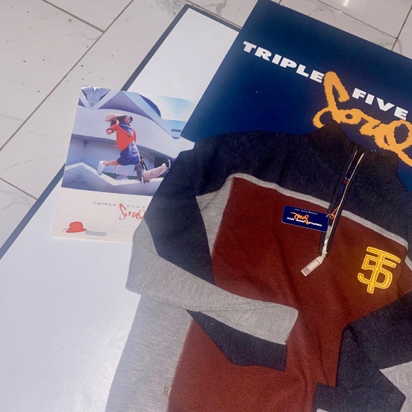 TRIPLE FIVE SOUL Vintage Slim Fit Brooklyn Sweater Top Sz 3X - Picture 14 of 14